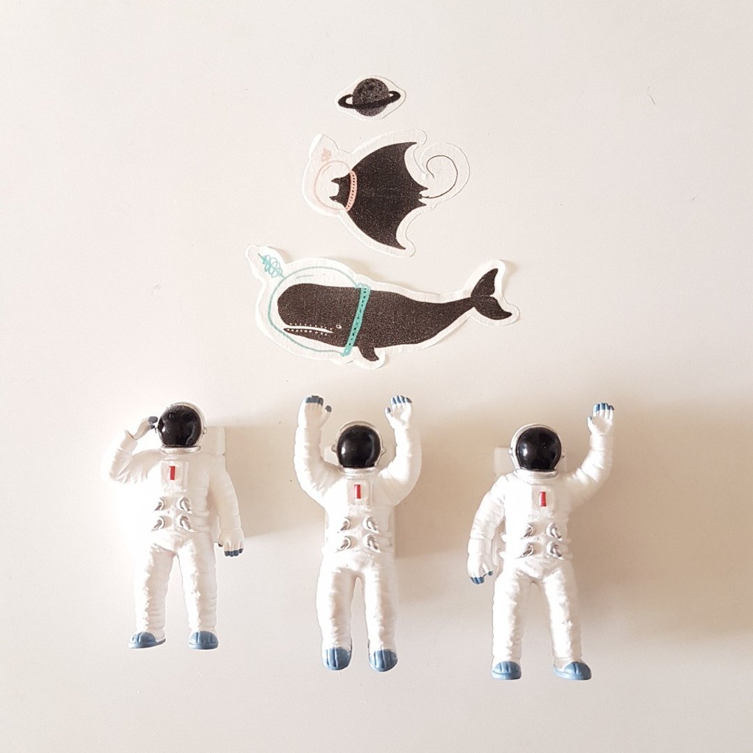 选我 Fly Me To The Moon－和纸刀膜贴纸－星期日拯救计划 - 贴纸 - 纸 黑色