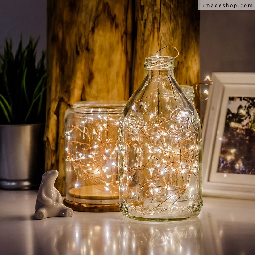 【圣诞礼盒/布置灯饰】星光丝线LED灯 String Light/灯串 电池盒 - 灯具/灯饰 - 铜/黄铜 多色