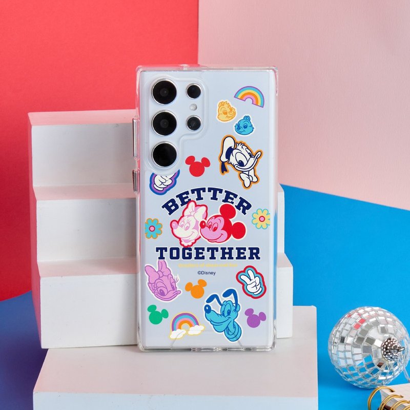 Disney经典米奇家族款乱花贴纸防摔透明SAMSUNG手机壳 - 手机壳/手机套 - 塑料 多色