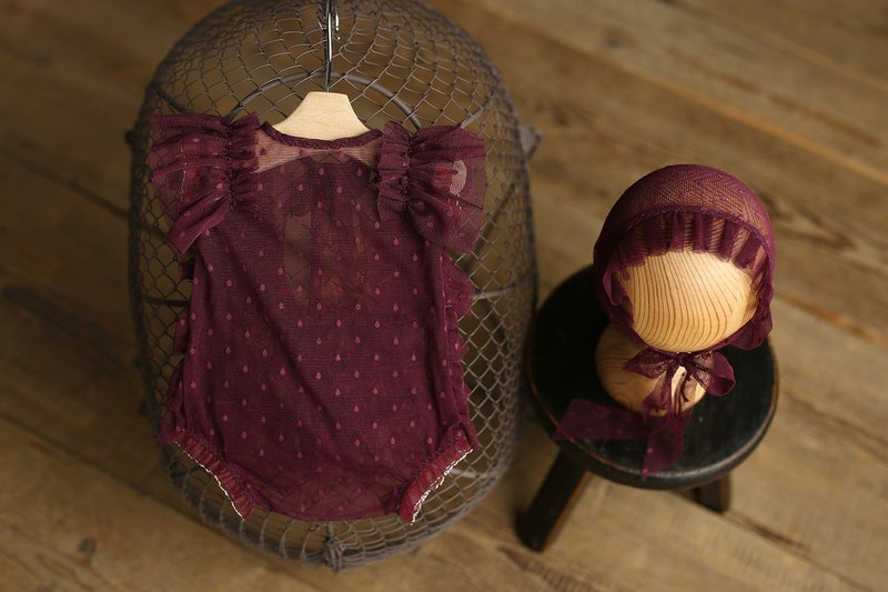 新生儿女孩红色蕾丝连身衣：小女孩的完美服装 - 婴儿饰品 - 其他金属 红色