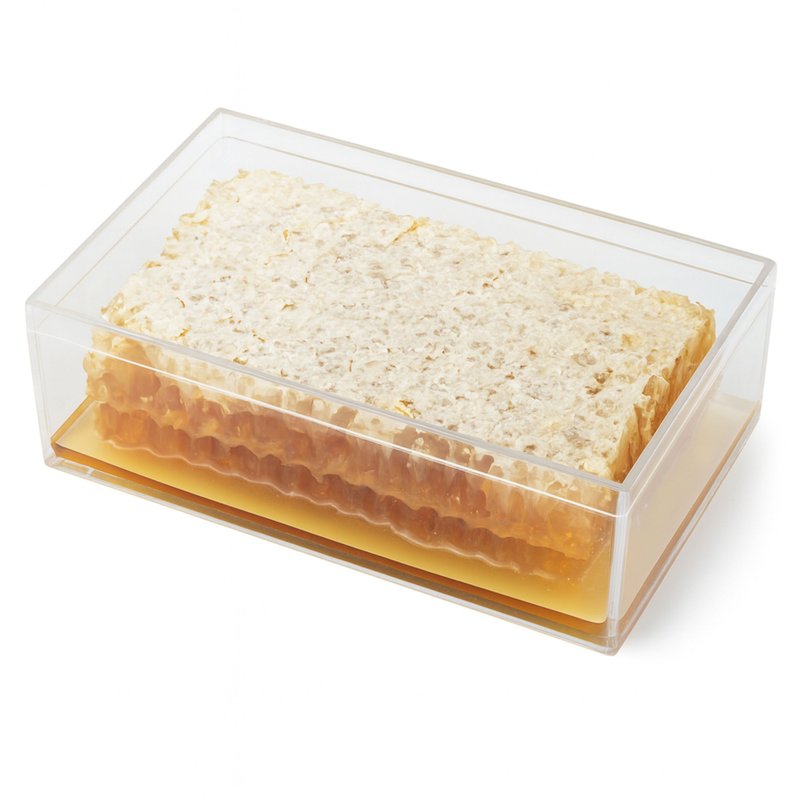 雪花黄金蜂巢生蜂蜜 - 蜂蜜/黑糖 - 其他材质 橘色