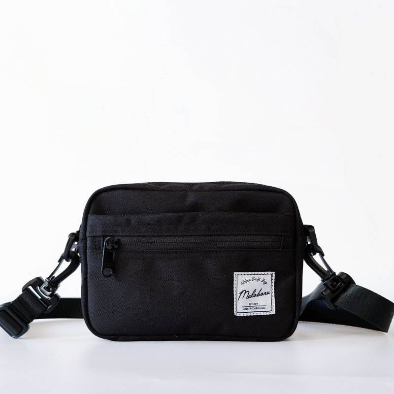 MLBR Box m bag cross body shoulder bag waterproof fabric bag - 侧背包/斜挎包 - 尼龙 黑色