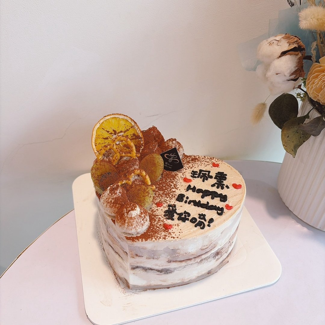 爱心形状 原味提拉米苏 铄甜点 可宅配款 台北 生日蛋糕 庆生 - 蛋糕/甜点 - 新鲜食材 