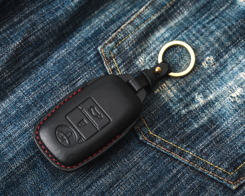 丰田 TOYOTA Yaris cross Altis Rav4 Corolla sprot 钥匙套 钥匙 - 钥匙链/钥匙包 - 真皮 黑色