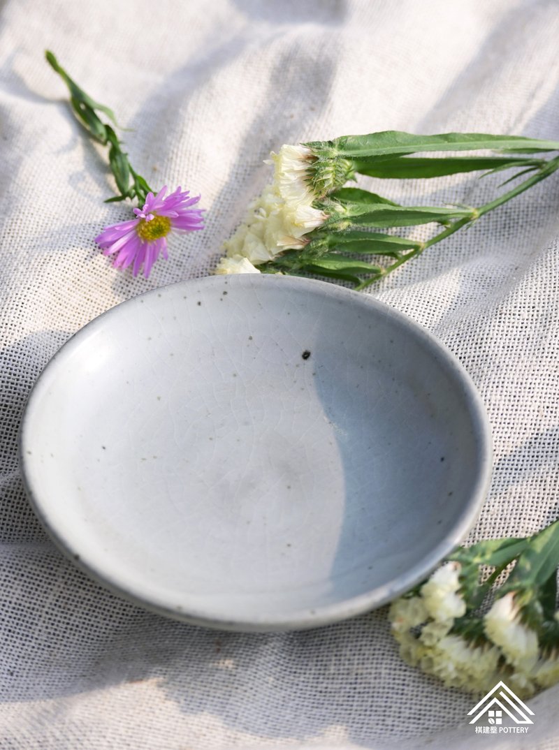 斑点青瓷釉盘-片刻宁静.美好生活 - 盘子/餐盘/盘架 - 陶 绿色