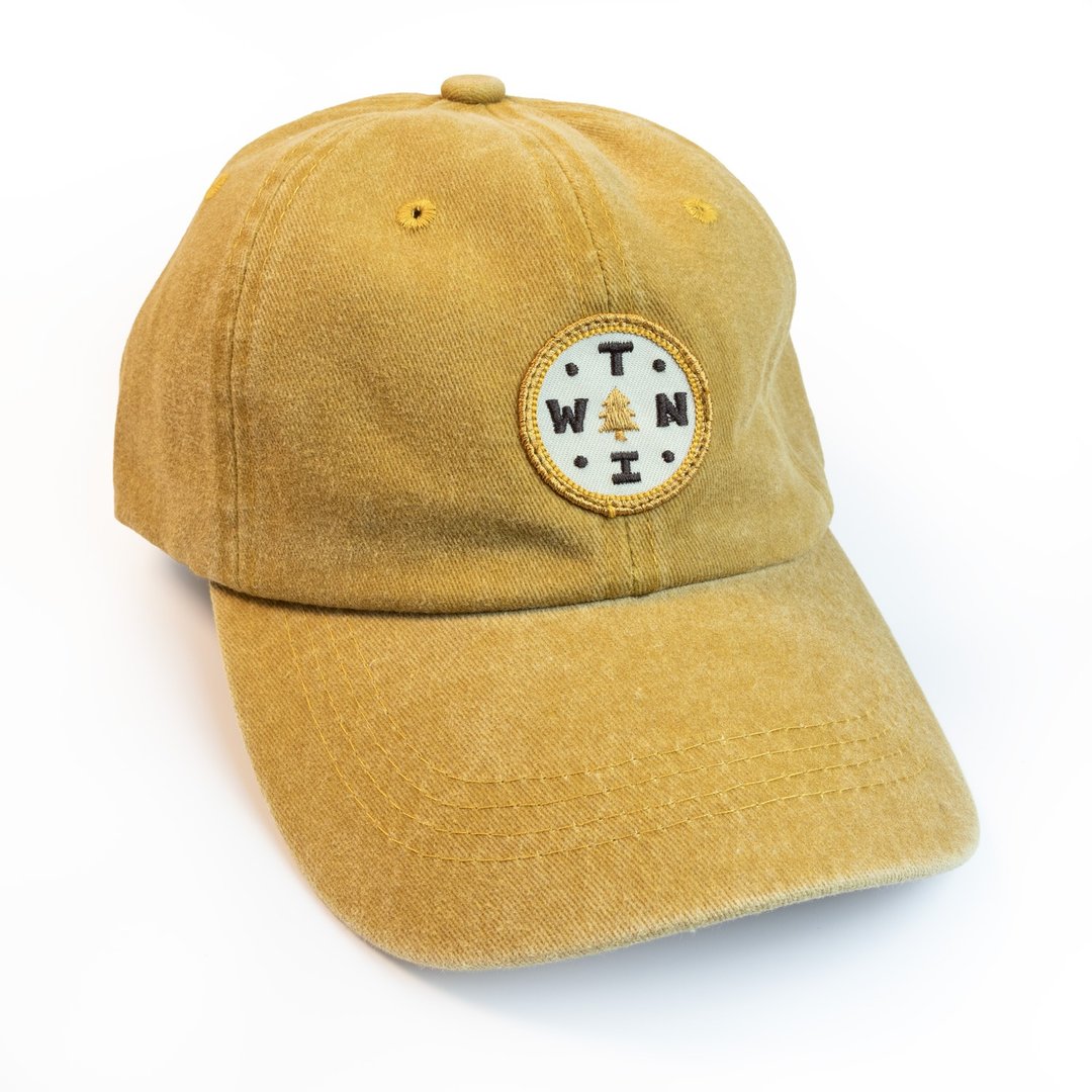 台湾户外系列复古老帽 黄色 BURA Taiwan Outdoors Vintage Cap - 帽子 - 棉．麻 黄色