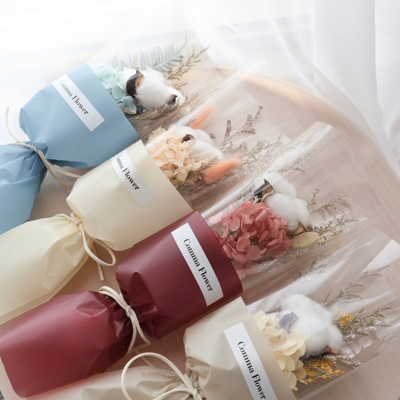 棉花花束 教师节花束 学校赠礼 企业赠礼 工商礼物 - 干燥花/捧花 - 植物．花 多色