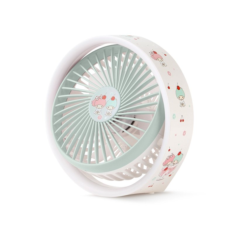 便携式座枱风扇/LED灯 – Little Twin Stars - 电扇 - 塑料 绿色