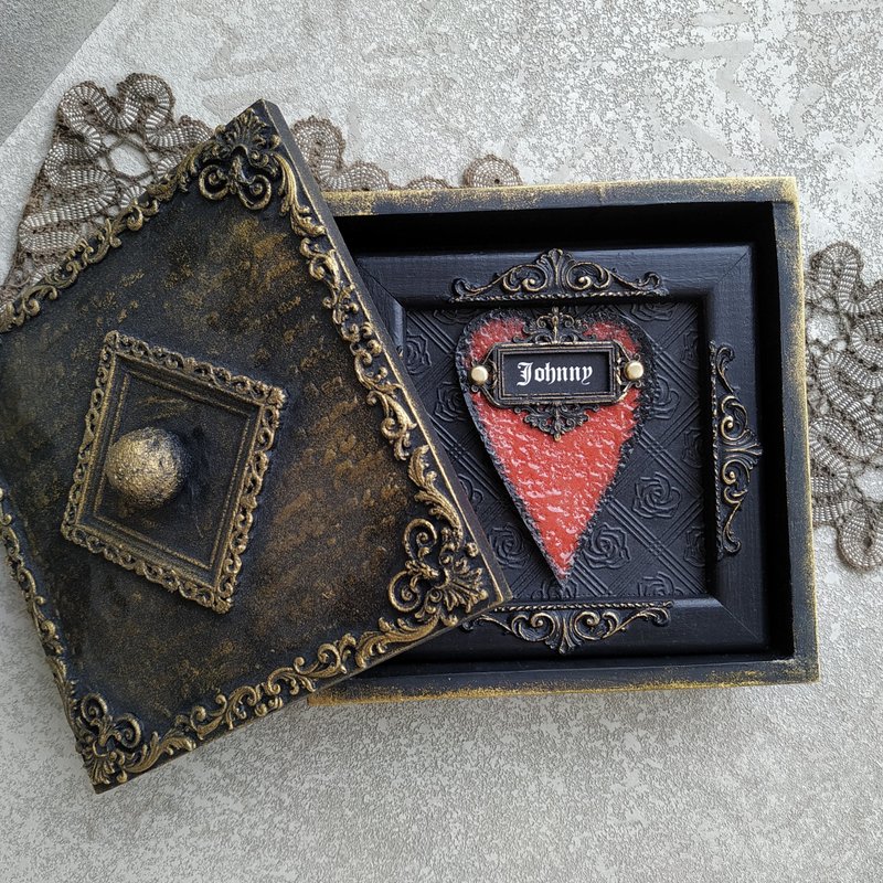 送给情侣的个人化情人节礼物或黑人结婚礼物 - 画框/相框 - 木头 黑色