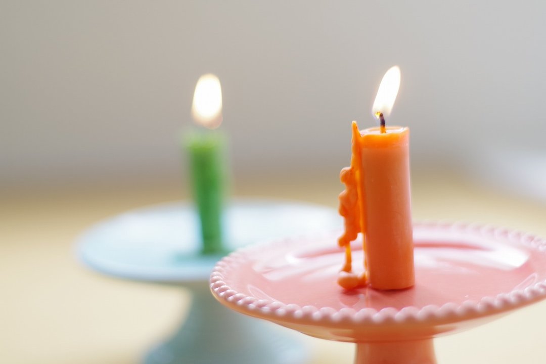 点亮四季花语与香气的渐层香氛蜡烛 ~ FLOWER CANDLE~ - 戒指 - 其他金属 橘色