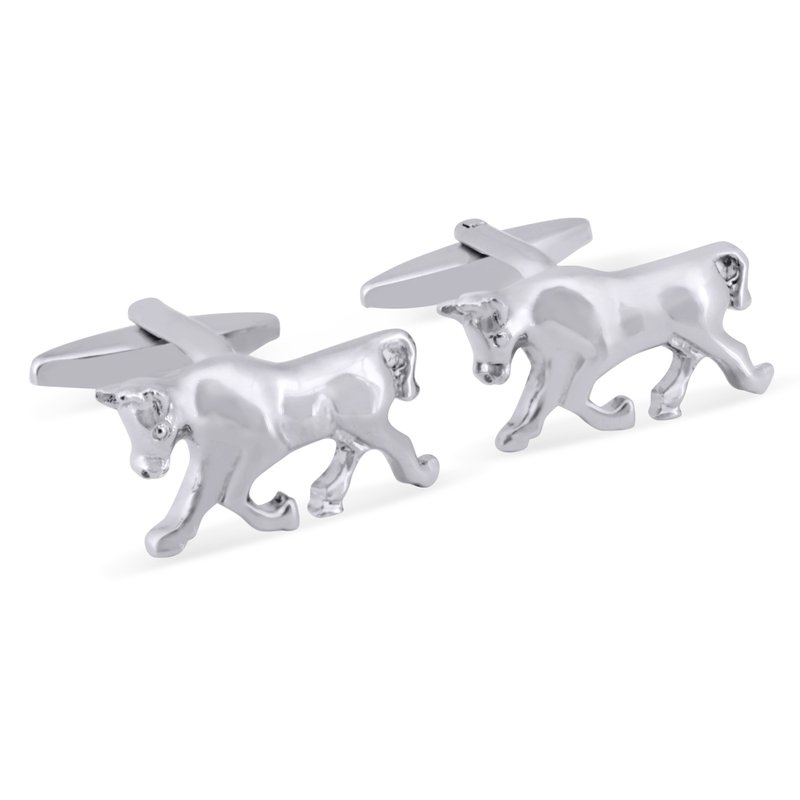 Bull Cufflinks - 袖扣 - 其他材质 银色