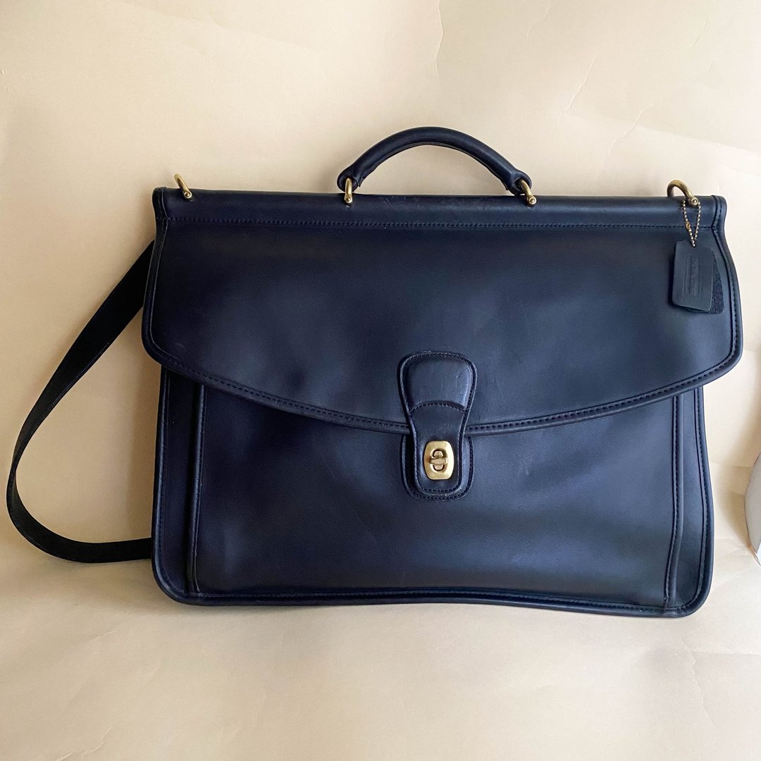 中古Coach│Beekman公文包│侧背包│手拿包│真皮│男友礼物 - 公文包/医生包 - 真皮 黑色