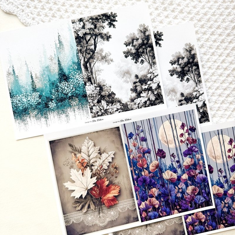 Z432 - 多样背景 - 贴纸 - 纸 