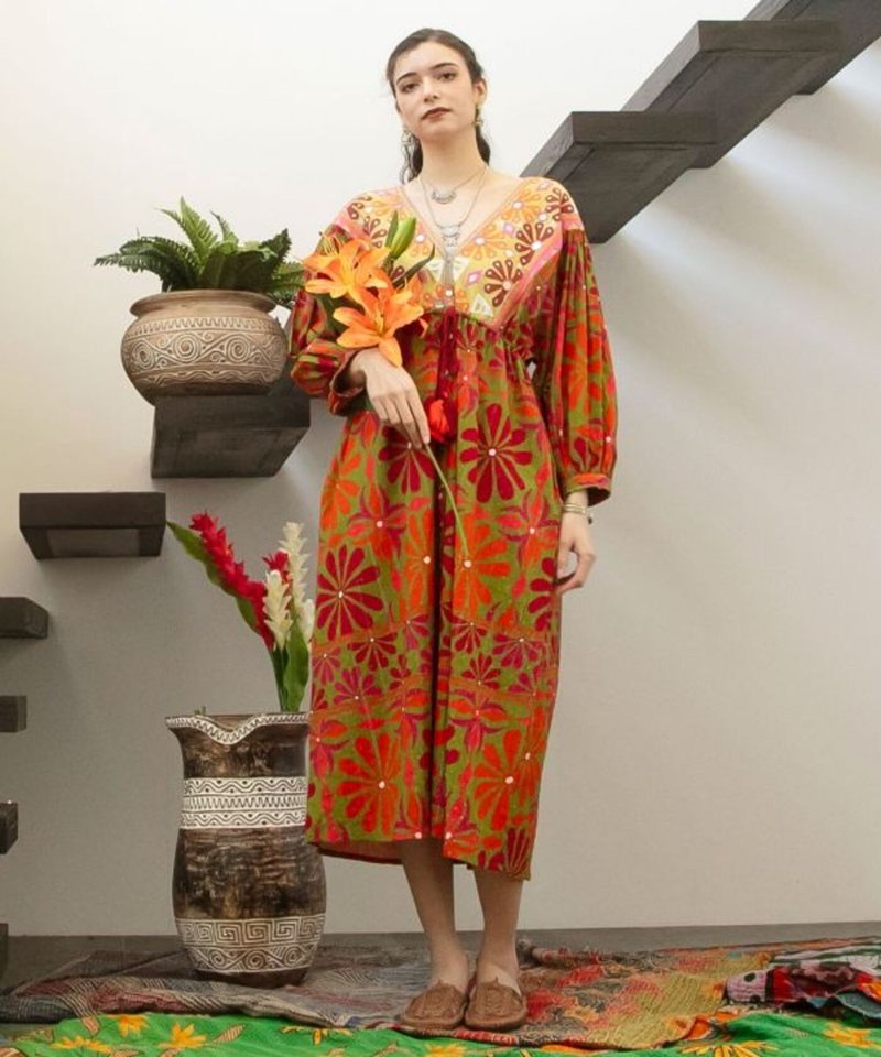 【热门预购】镂空刺绣长洋装 (3色)  IAC-5234 - 洋装/连衣裙 - 棉．麻 