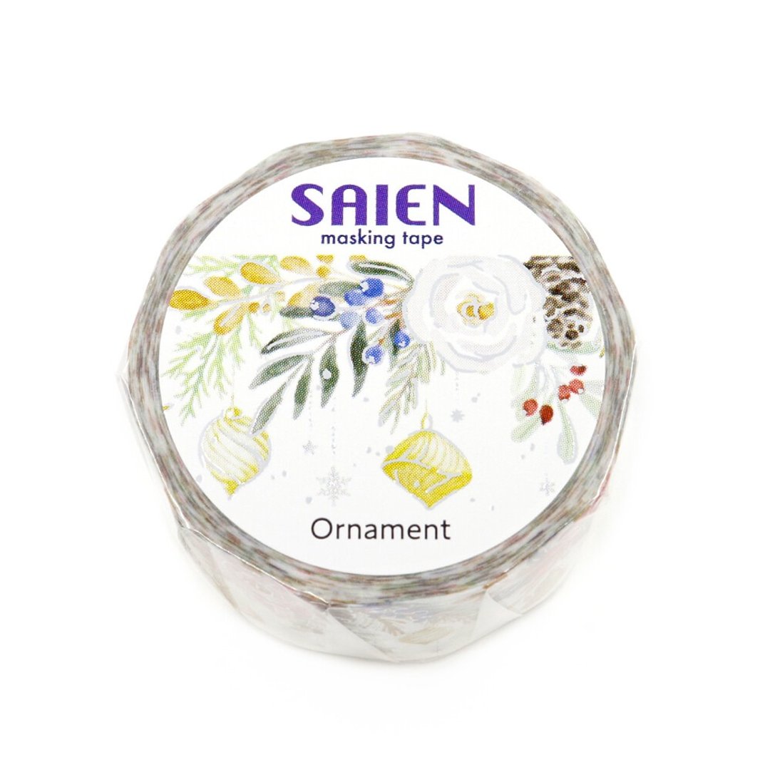 【日本 SAIEN】20mm 银箔和纸胶带－流光饰语 Ornament - 纸胶带 - 纸 