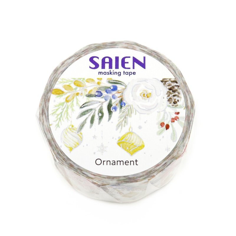 【日本 SAIEN】20mm 银箔和纸胶带－流光饰语 Ornament - 纸胶带 - 纸 