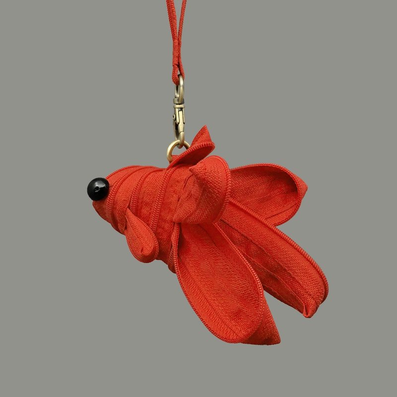 金鱼包【柿红色】 - 零钱包 - 聚酯纤维 红色