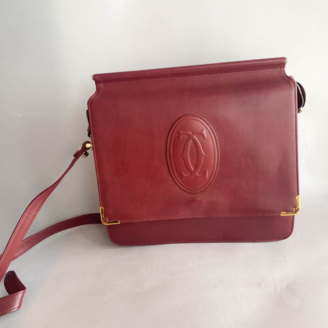 中古包Cartier卡地亚│古着│古董包│单肩包│侧背包│斜背包 - 侧背包/斜挎包 - 真皮 红色