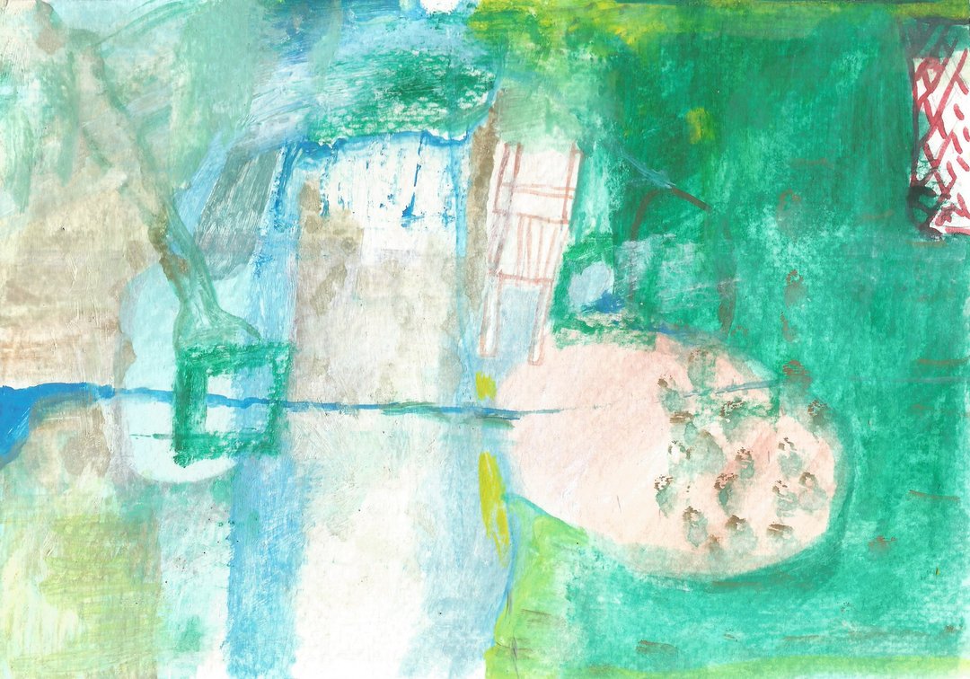 绘画作品--蓝色雨滴 - 海报/装饰画/版画 - 棉 