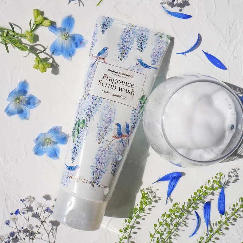 OHANA MAHAALO 紫藤啾啾 角质掰掰磨砂沐浴霜(沁凉)200g - 沐浴用品 - 其他材质 