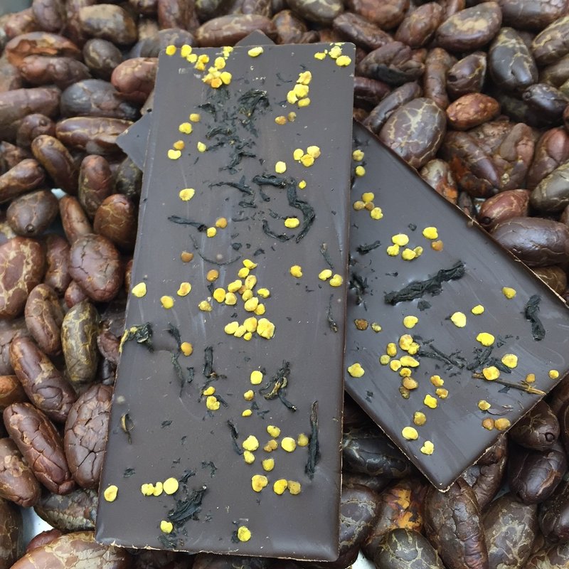 【巧遇农情-CHOMEET】~当花遇见茶-南投特有元素--75%巧克力小砖 - 巧克力 - 纸 咖啡色