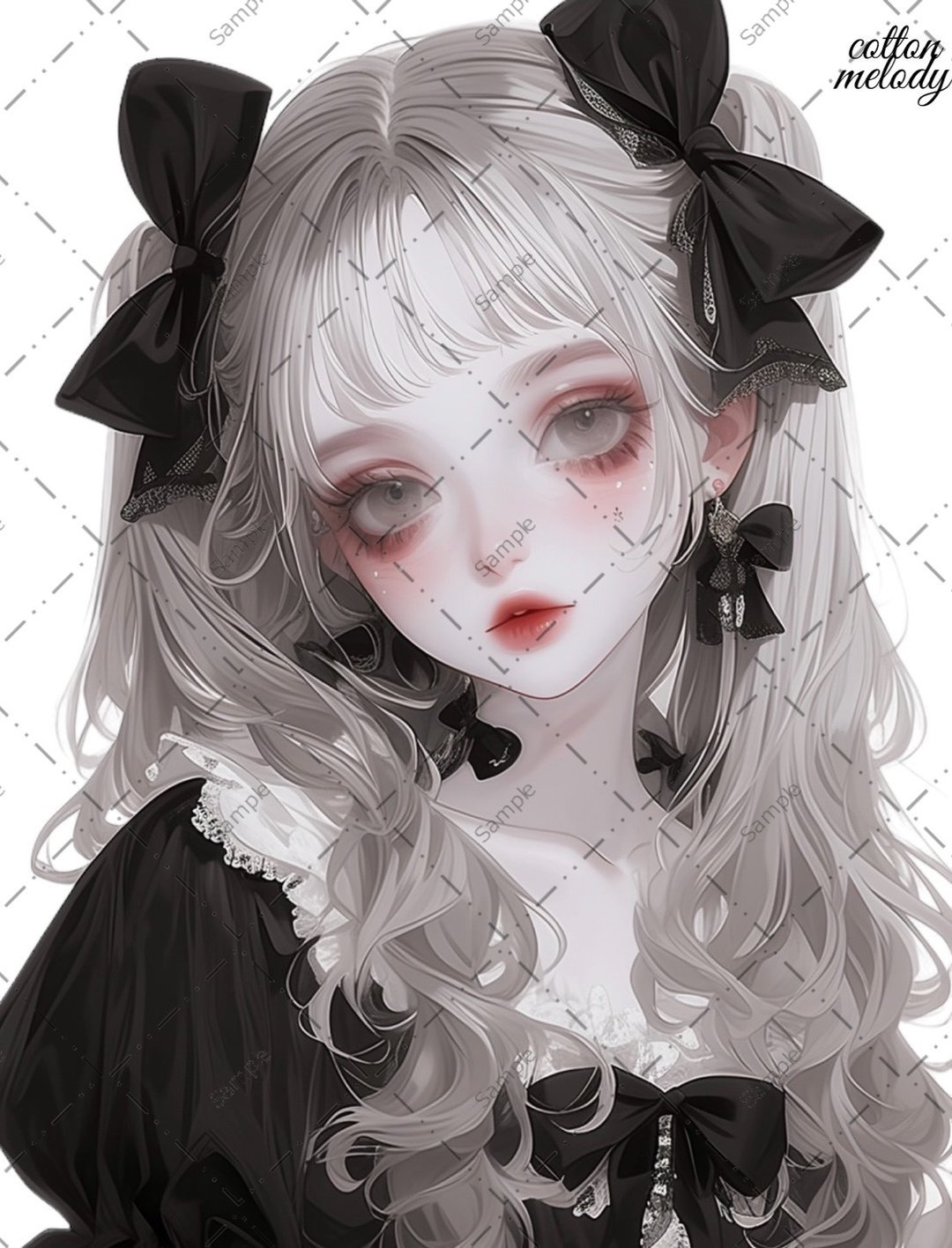 original sticker no.860 人物贴纸 原创贴纸 人像贴纸 女孩贴纸 原创人物贴纸 - 贴纸 - 纸 