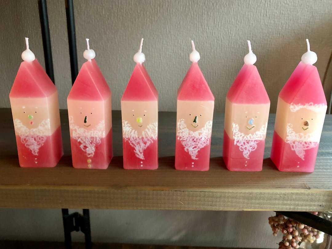 santa candle - 蜡烛/烛台 - 蜡 红色