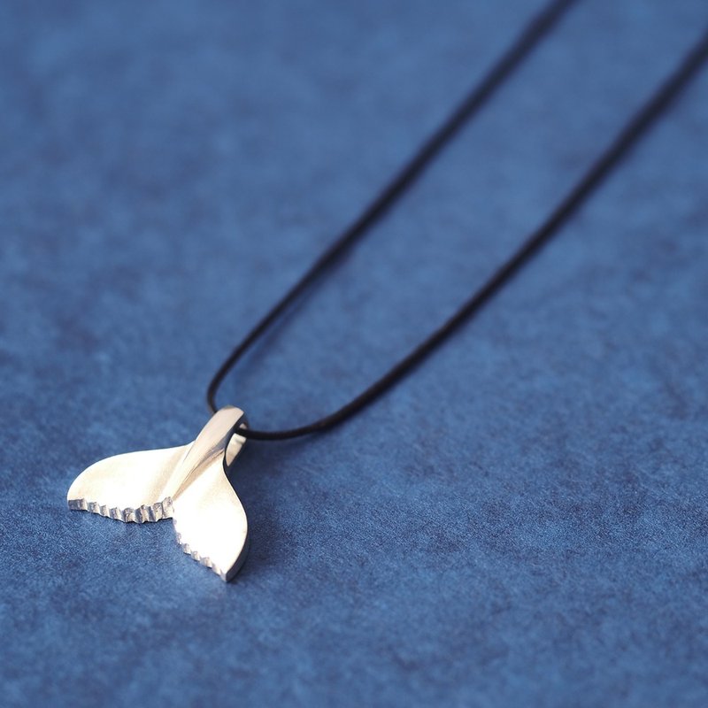 串式鲸鱼尾男士项链 925银 - 项链 - 其他金属 银色