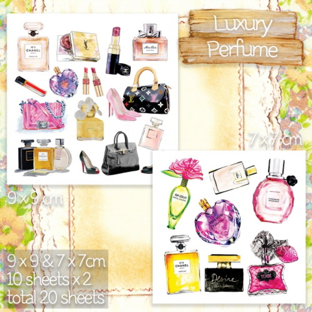 luxury perfume 2types mix (honne market) - 贴纸 - 纸 多色