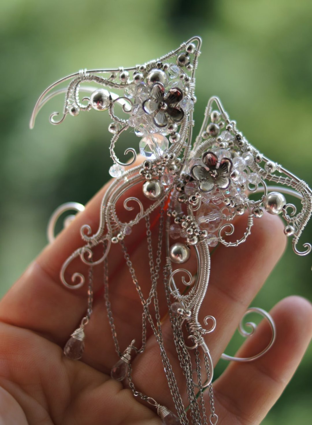 Elven ears. Ear cuffs - 耳环/耳夹 - 银 