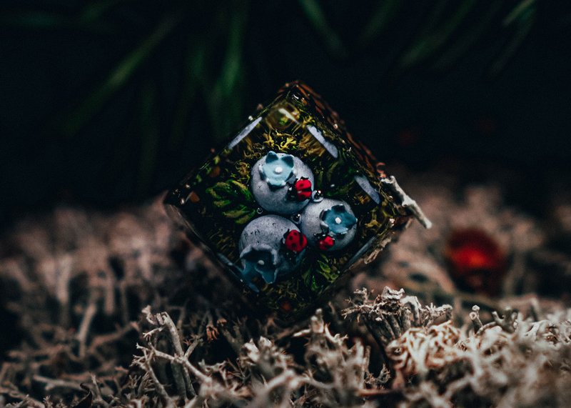 Wealth of the wilderness, Artisan keycap, Nature keycap, Gift for gamer, for him - 电脑配件 - 树脂 蓝色