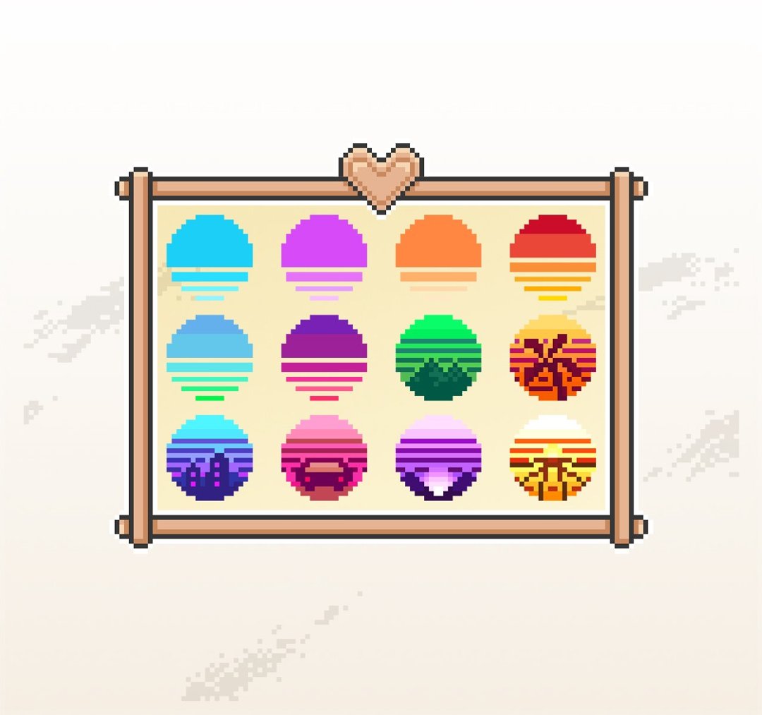 Twitch订阅者徽章及小奇点徽章/忠诚徽章/像素风/复古波/合成波 - Logo 设计/图案设计 - 其他材质 