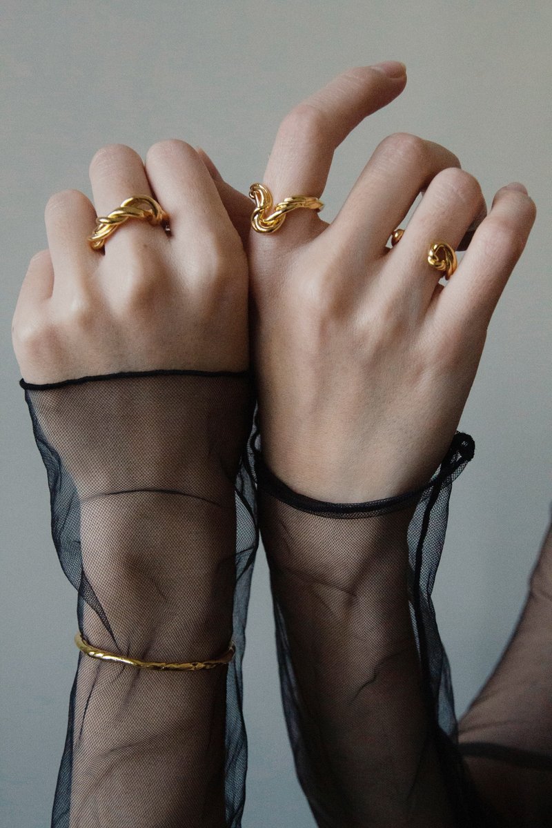 TWINE-03 - 戒指 - 其他金属 金色