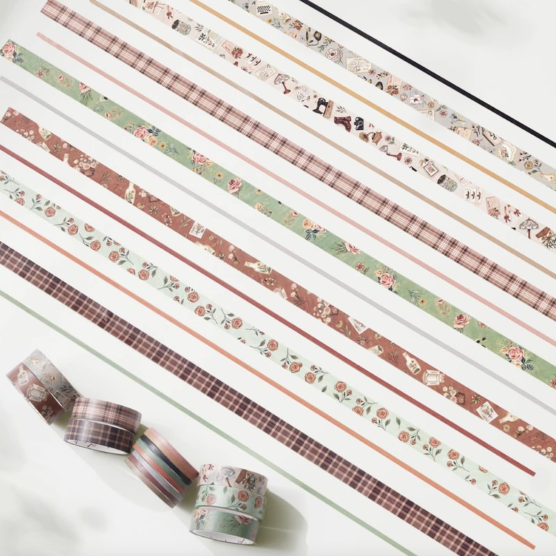 芳菲旧街 和纸胶带 5米卷 15卷套装 - 纸胶带 - 纸 多色