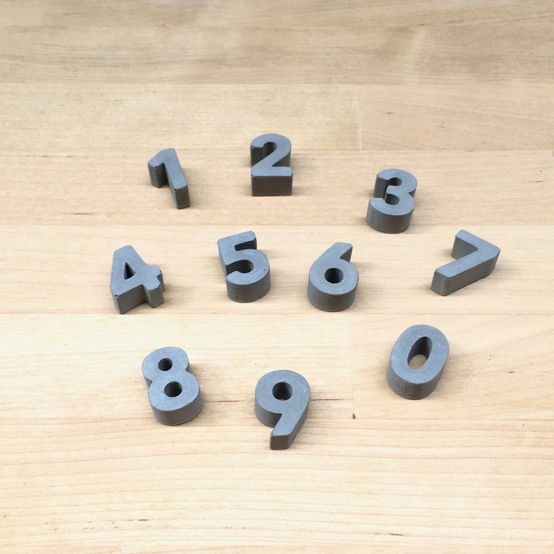 【迷你-水泥数字】英文字母定制化 橱窗柜台门牌墙面拍照摆饰装饰 - 摆饰 - 水泥 
