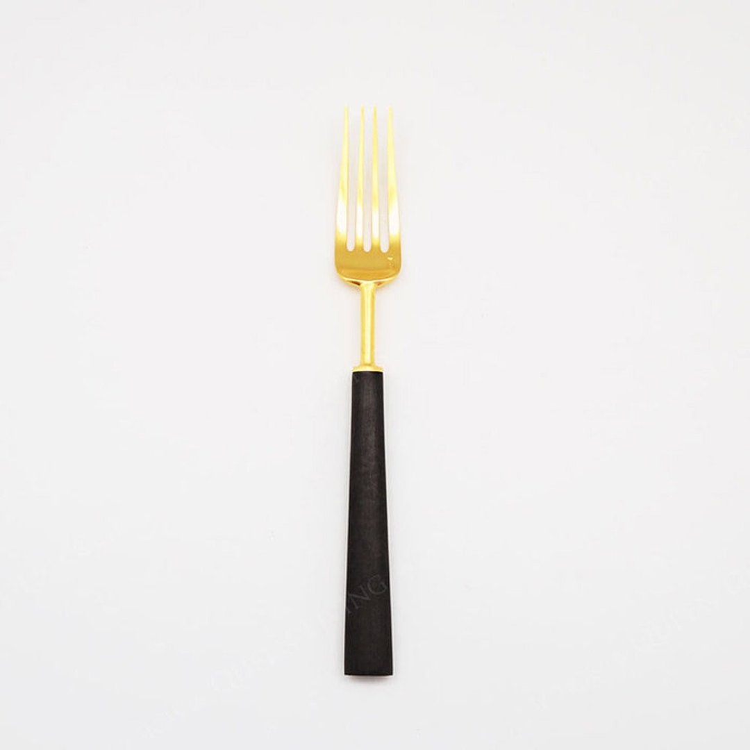 葡萄牙 Cutipol  EBONY 黑金21.2CM主餐叉 - 餐刀/叉/匙组合 - 不锈钢 金色