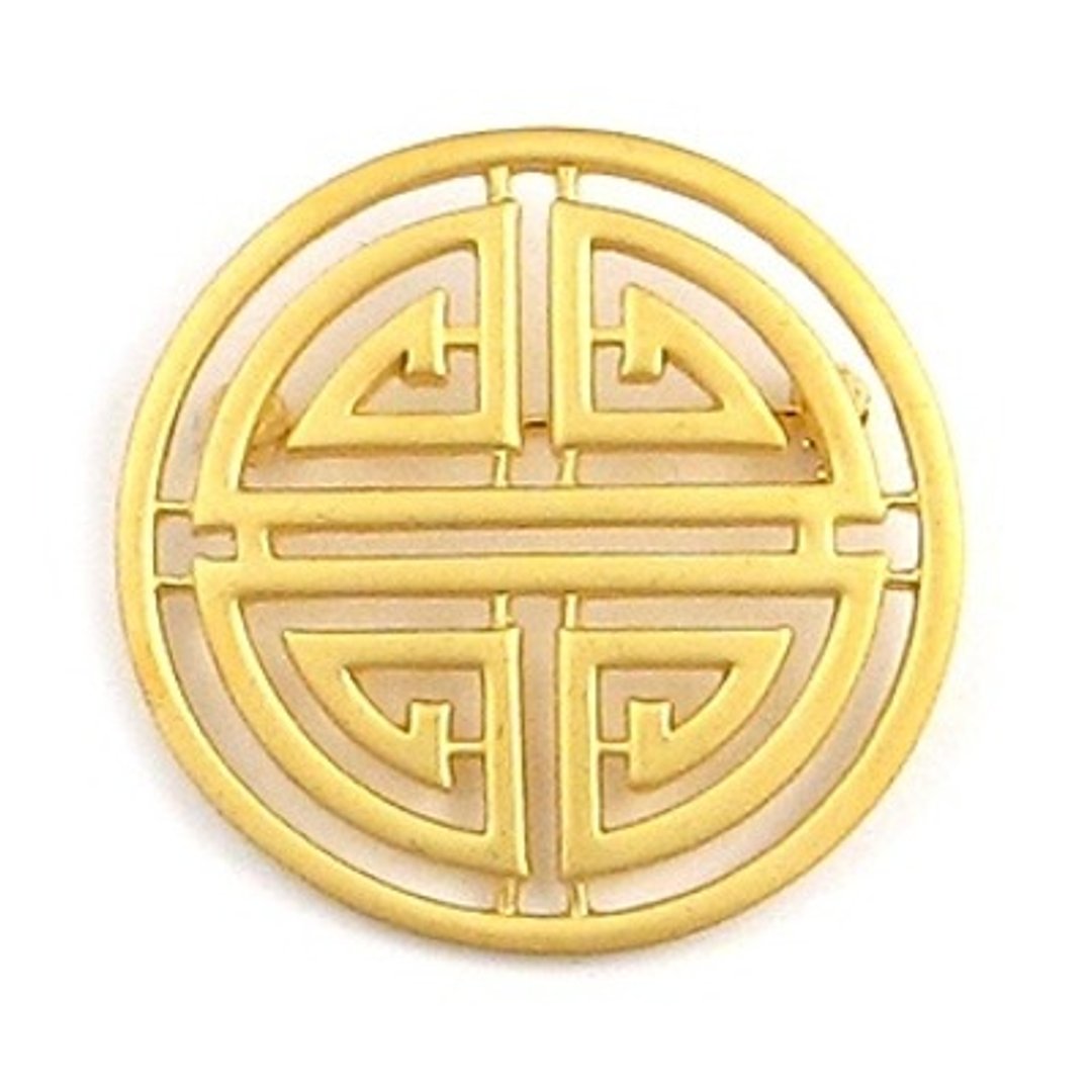 英国大英博物馆寿字纹别针 - 胸针 - 其他金属 金色