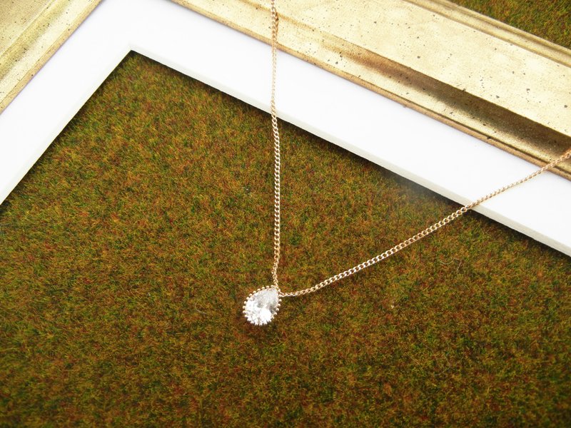 *coucoubird*水滴小锆石项链 - 项链 - 宝石 金色