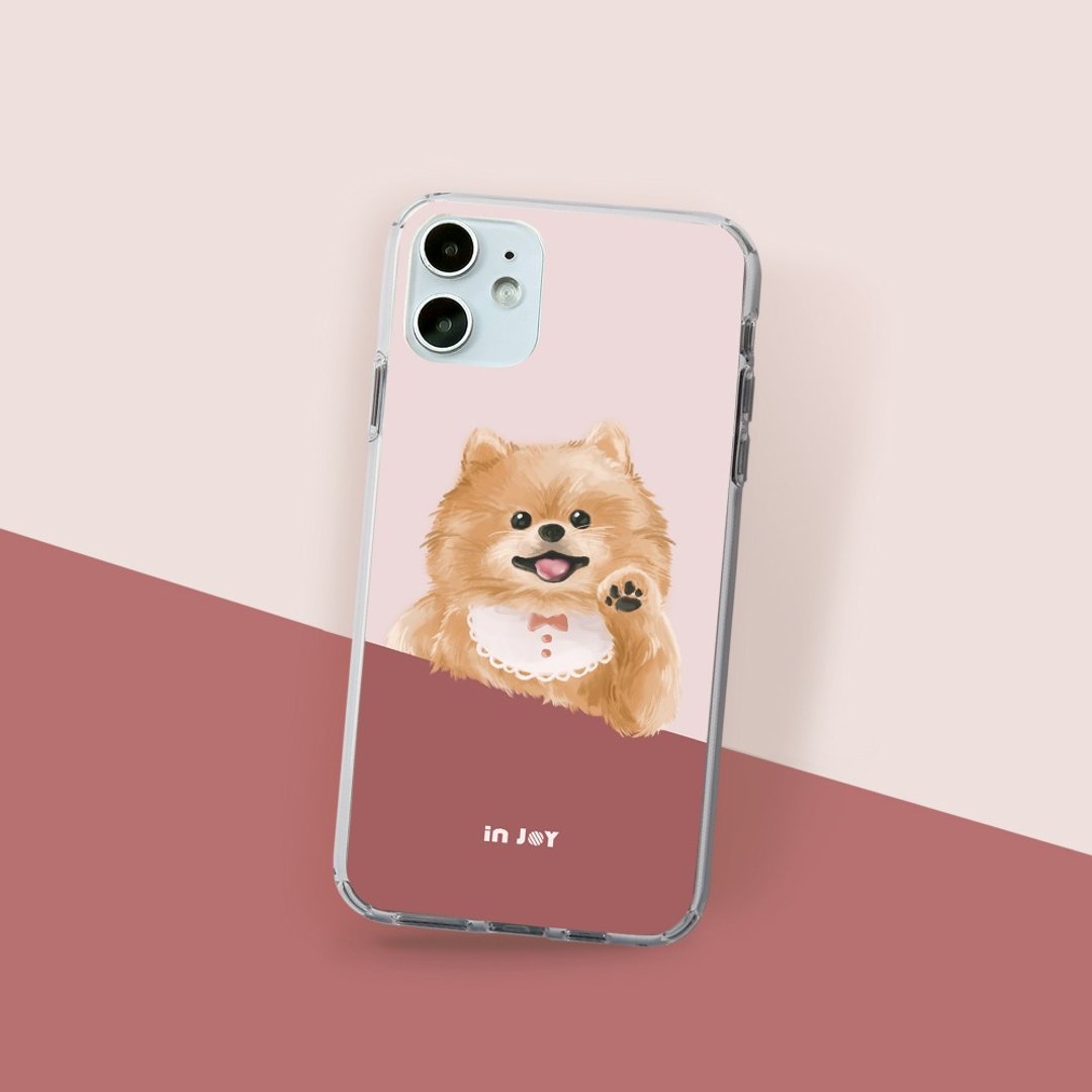iPhone 17/16/15/14/13 轻快可爱博美犬 透明耐冲击防摔手机 - 手机壳/手机套 - 塑料 透明