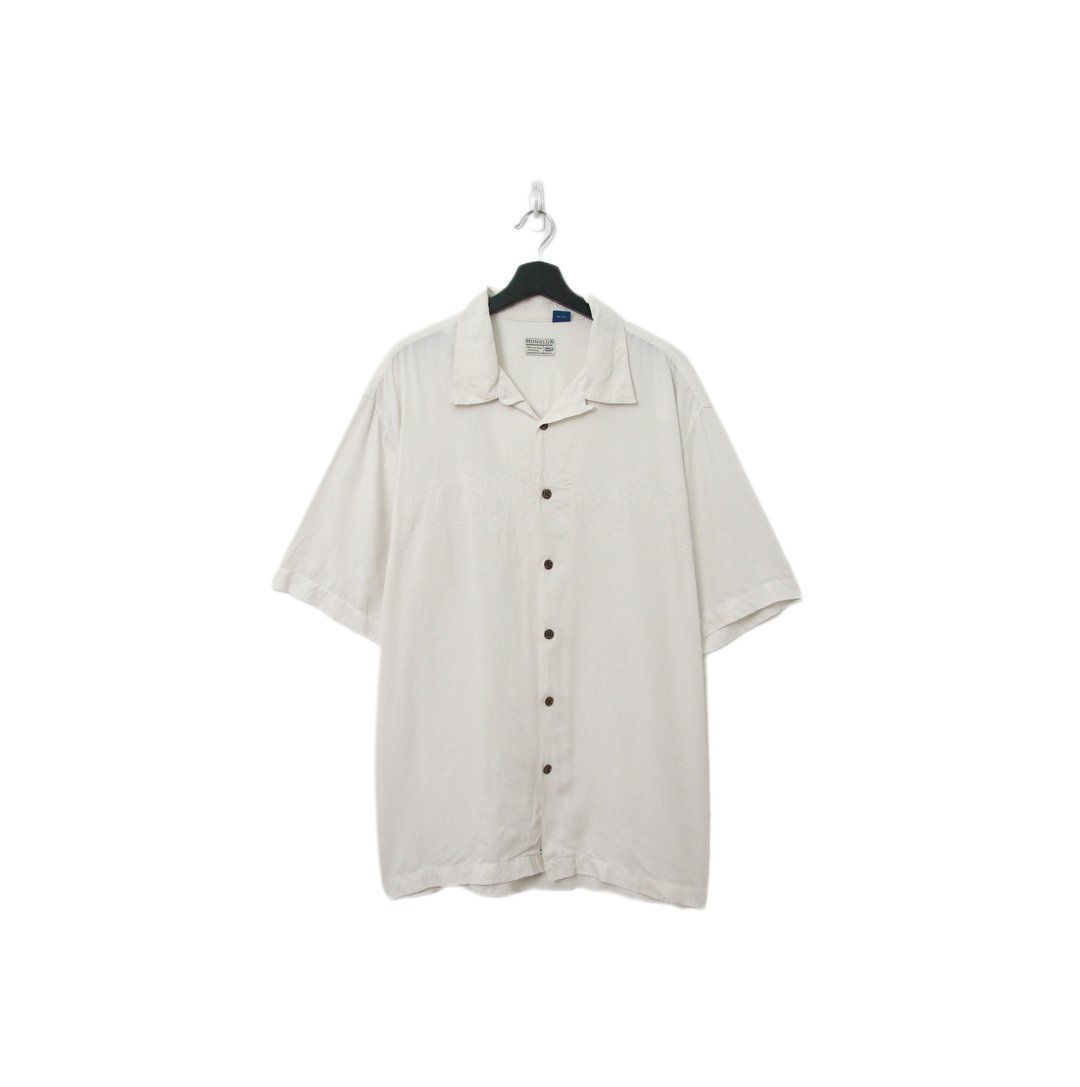 Back to Green-夏威夷衬衫 线段椰子树 ht-19/vintage shirts - 男装衬衫 - 棉 