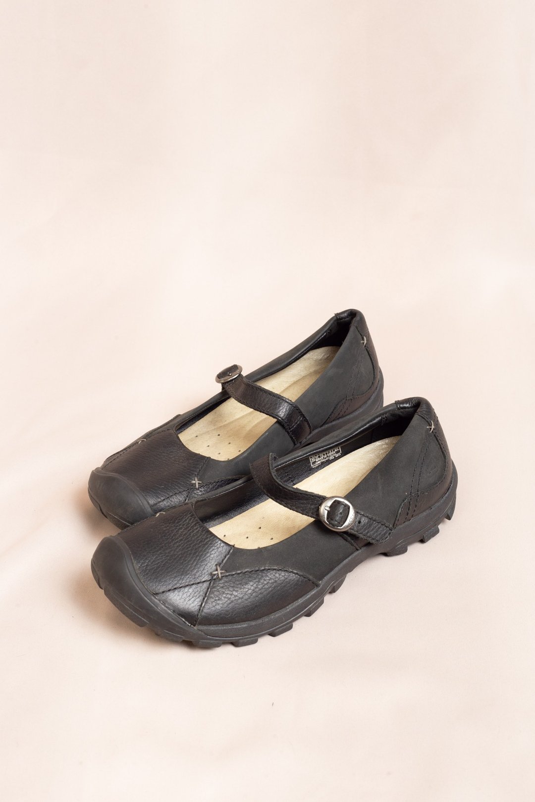 Vintage Keen.Mary Jane.古着【初恋贩卖所】娃娃鞋/玛莉珍 - 芭蕾鞋/娃娃鞋 - 人造皮革 黑色