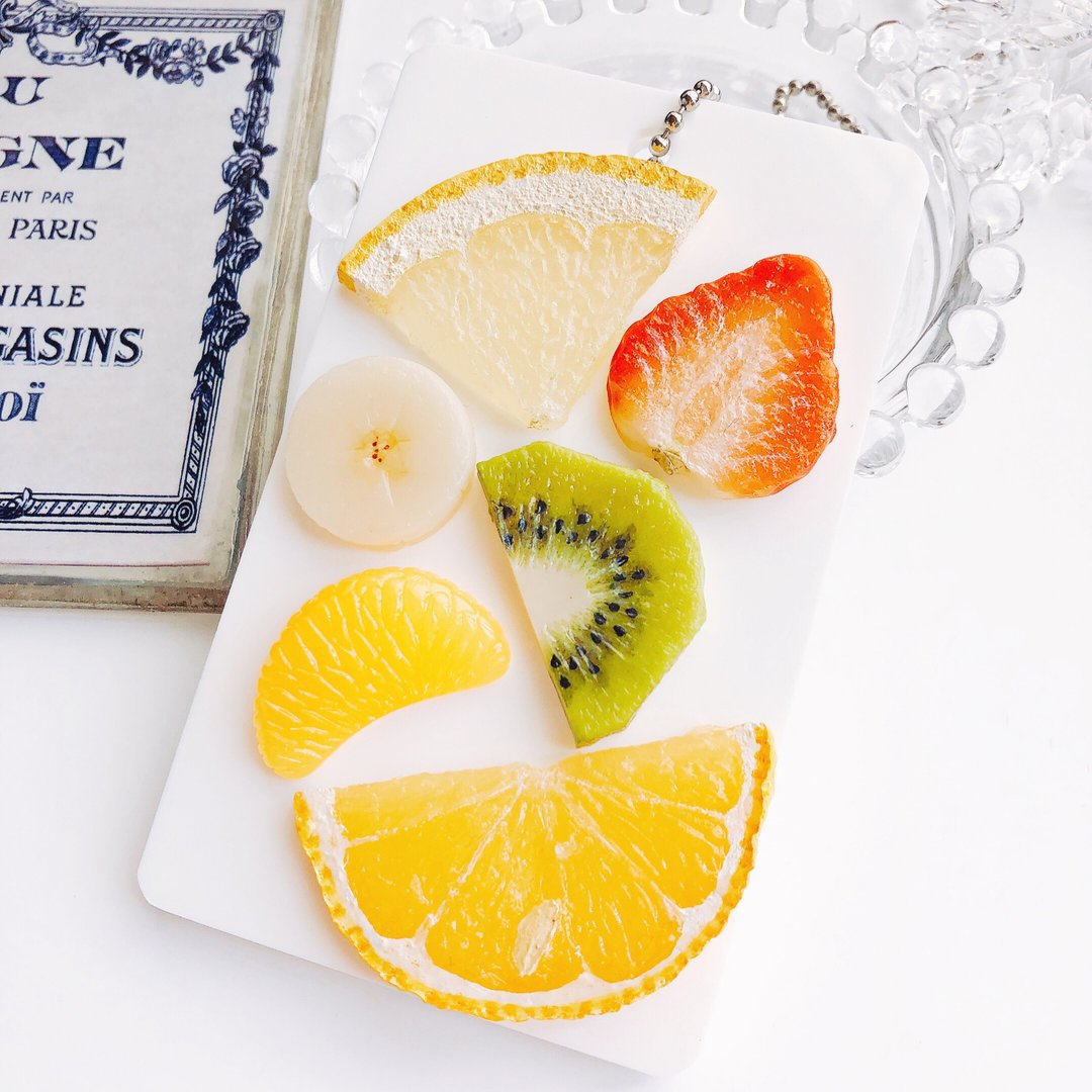 iccard holder,card holder,card case,fake sweets,fruit,fake food,polymer - 其他 - 粘土 白色