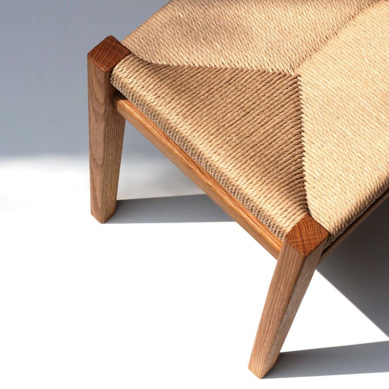 梵谷绳编凳/白橡木/简约素雅/台湾制造 - 椅子/沙发 - 木头 