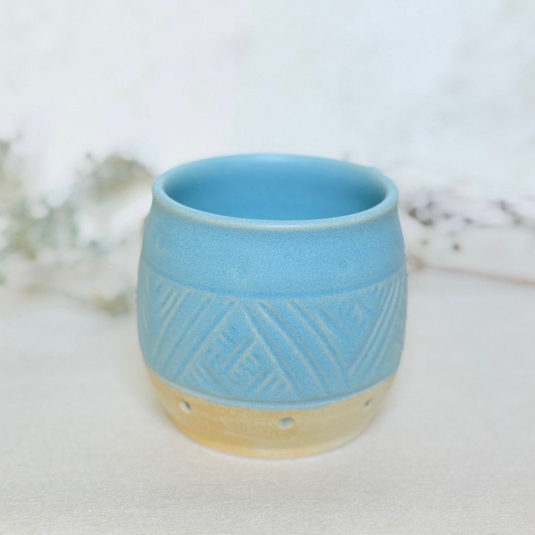柔光莫兰迪。盆栽 陶盆 有孔花盆 手工陶器 新年礼物 - 植栽/盆栽 - 陶 多色