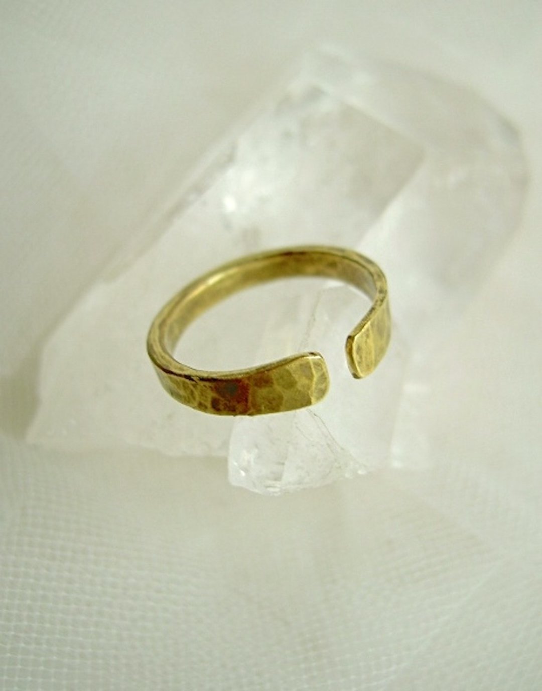 Front open ring wide / WIDE - 戒指 - 其他金属 金色
