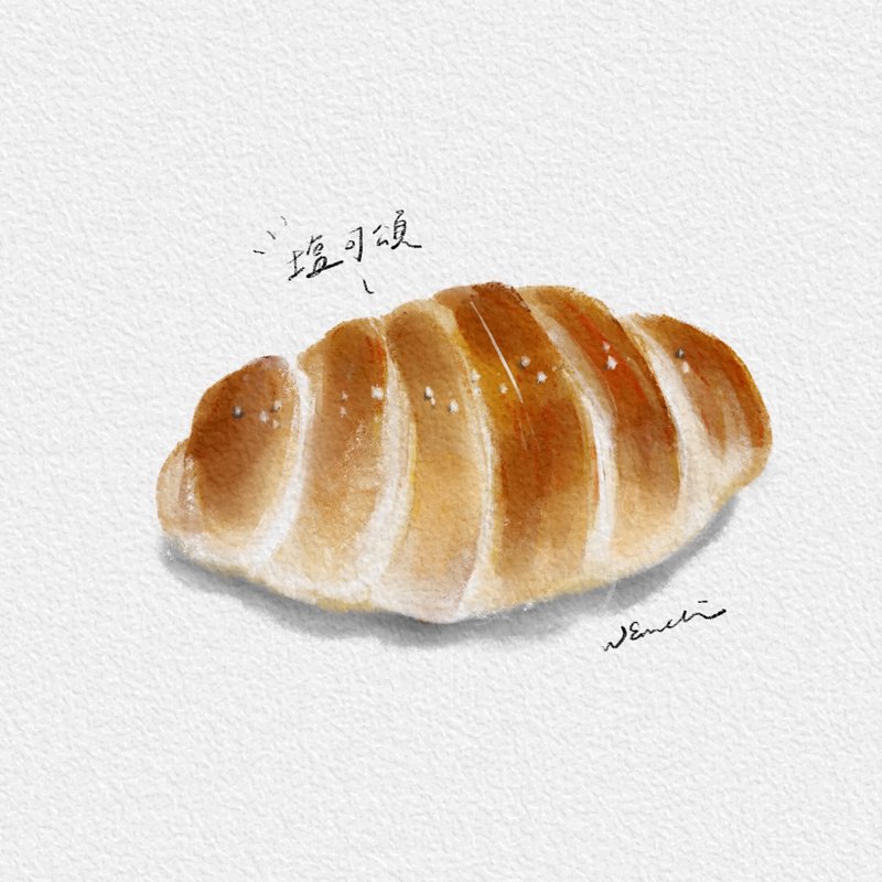 Procreate水彩实验室 — 美味面包盘 / 简v - 插画/绘画/写字 - 其他材质 