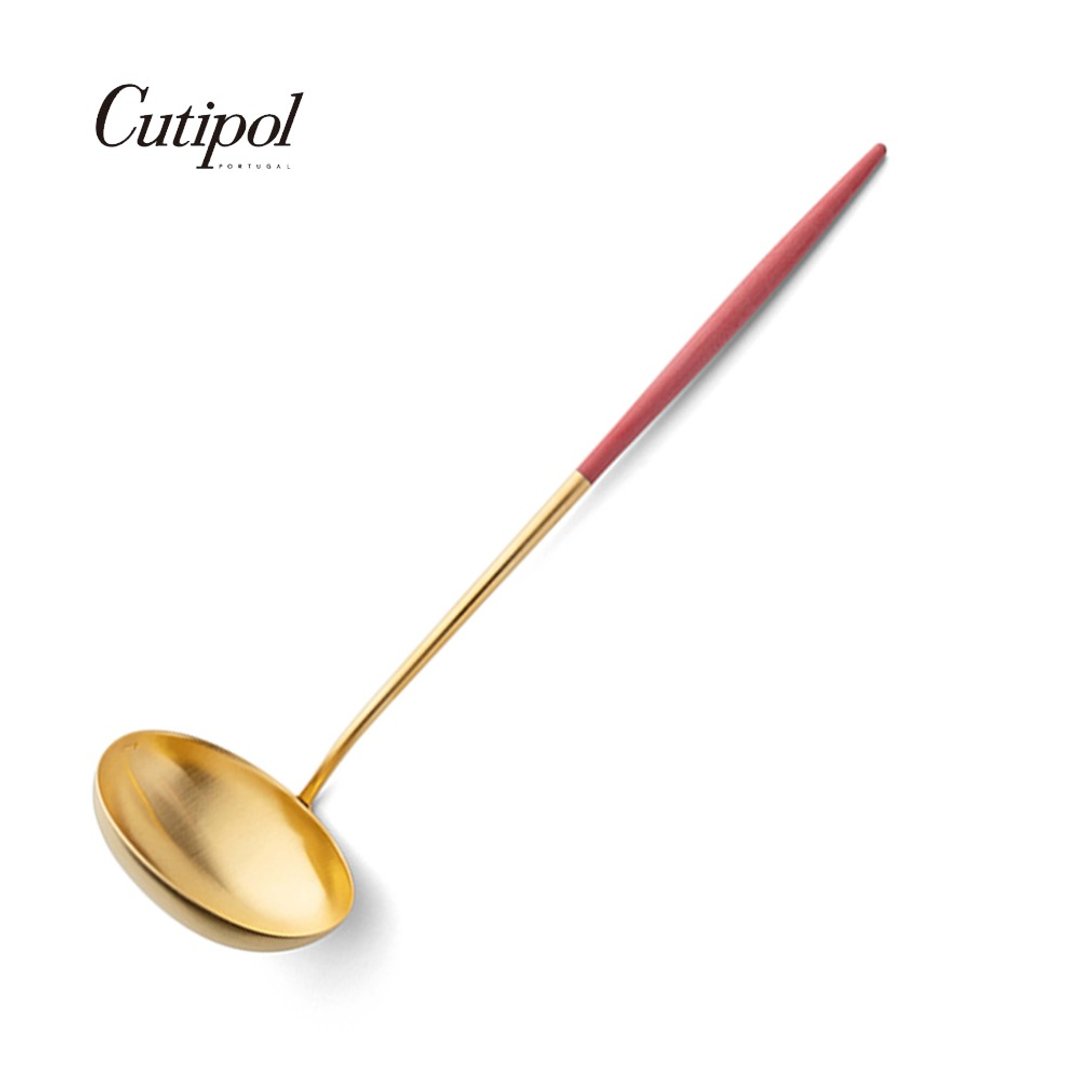葡萄牙Cutipol GOA系列红金29.5cm大汤杓 - 餐刀/叉/匙组合 - 不锈钢 红色