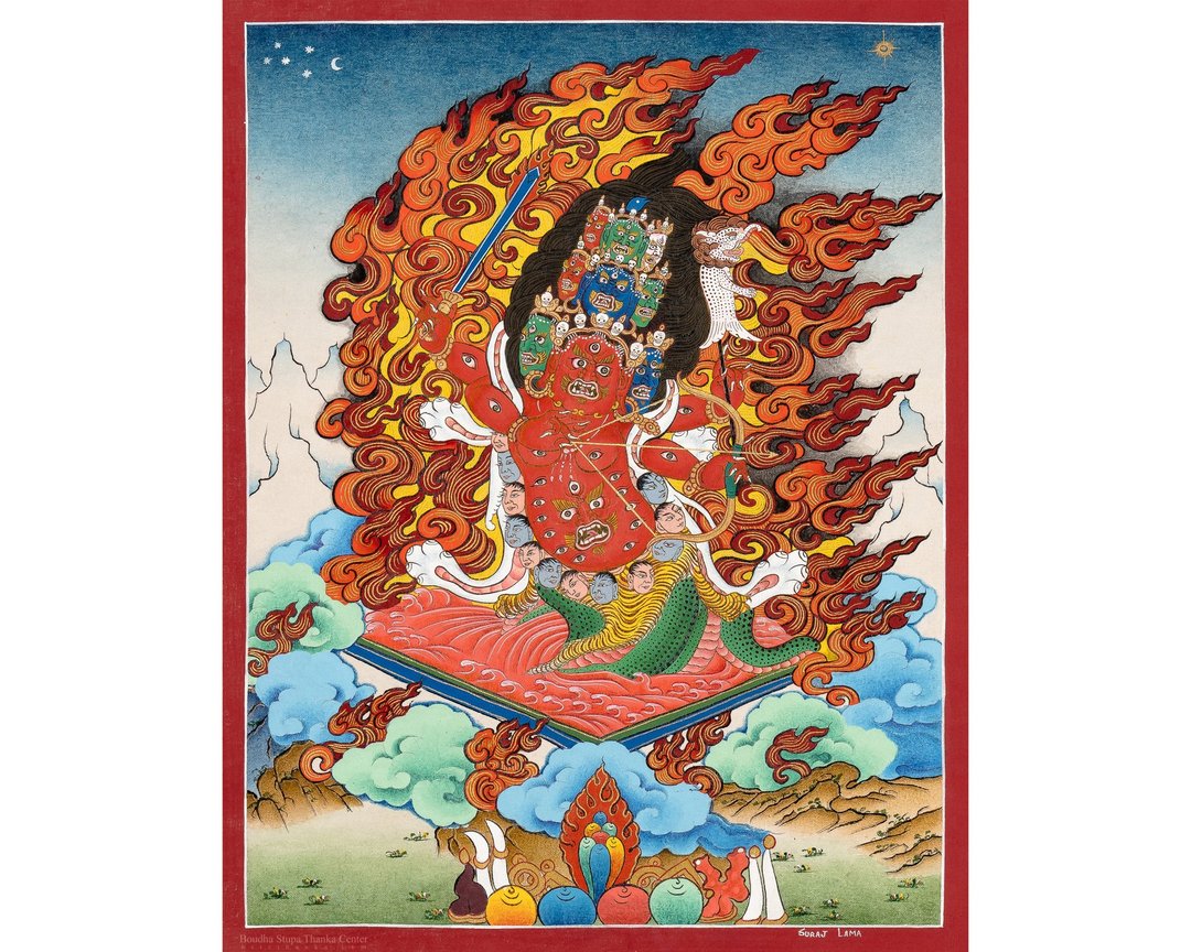 罗睺罗唐卡艺术 | 激发虔诚与灵性成长 | 佛教墙面装饰 - 墙贴/壁贴 - 其他材质 多色