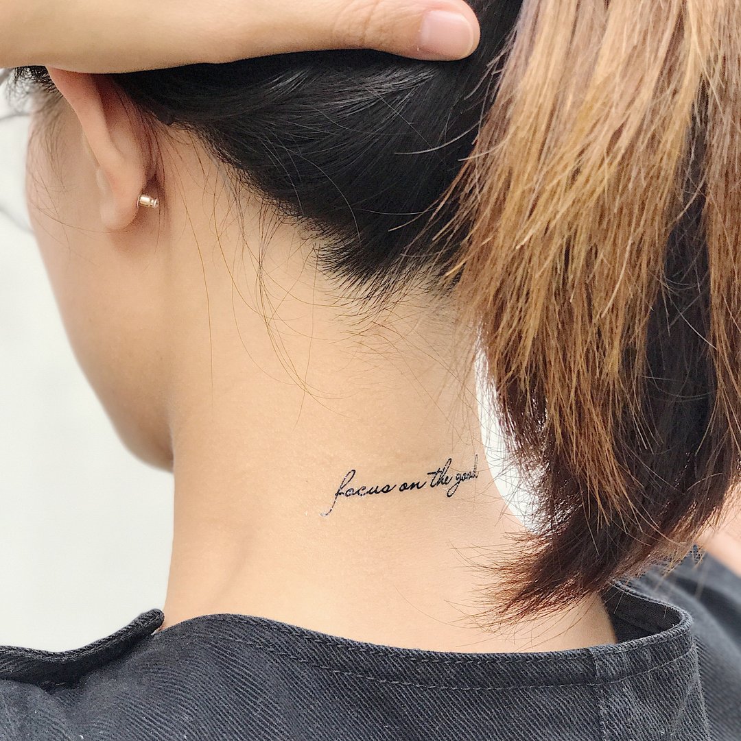 10个英文书法刺青贴/ Quotes & Words Tattoo Sticker 2.0/ 三送一 - 纹身贴 - 纸 