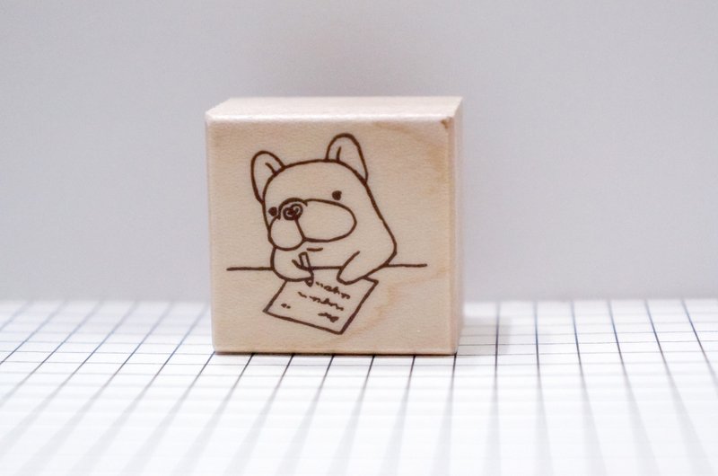 (售完)法斗印章-写一封信 - 印章/印台 - 木头 